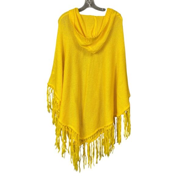 Wildfox White Label Rare Knit Smiley Face Hooded Poncho Women's Small - Picture 3 of 7